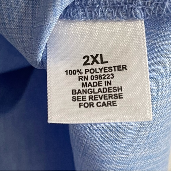 Magellan Relaxed Fit Fishing Shirt Men’s 2XL Light Blue Vented Moisture Wicking - Picture 4 of 7